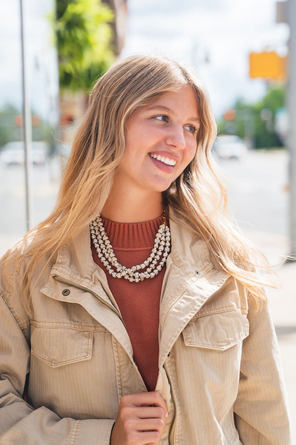 Drawstring Waist Utility Jacket - Betsey's Boutique Shop - Coats