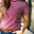 Dual Striped Ruffle Trim Tee