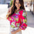Fancy Floral Cinched Long Sleeve Blouse