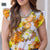 Fancy Floral Flutter Trim Blouse