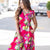 Fancy Floral Flutter Trim Midi Dress