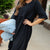Faux Layered 3/4 Sleeve Dress