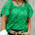 Floral Crocheted Square Neck Blouse