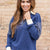 Hint Of Stripes Collared Sweatshirt