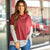 Hint Of Stripes Cowl Neck Tunic Tee