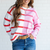 Contrasting Two Tone Striped Sweater