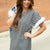 Layered Ruffle Trim Striped Dress