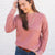 Lined Trim High Neck Sweater