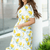 Magnolias Cap Sleeve Midi Dress