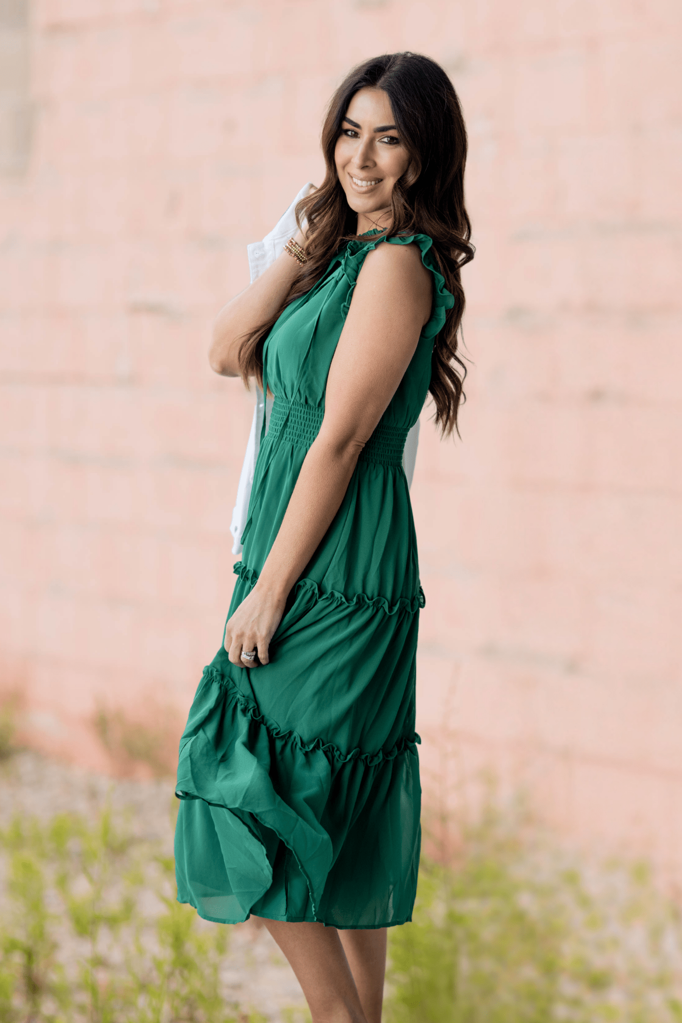 Midnight Moments Midi Dress Green / L