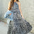 Mixed Stripes Halter Tank Maxi Dress