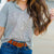 Mixed Stripes Pocket Accented Button Up