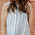 Muted Stripes Cinched Trim Tank