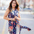 Navy Floral Kimono Vest