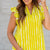 Painted Stripes Flutter Trim Blouse