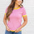 Playful Contrast Stripe Knit Tee