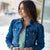 Polished Frayed Bottom Denim Jacket