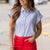 Polished & Playful Fringe Hem Blouse