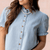 Polished Ruffle Collar Button Blouse