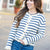 Polished Stripes Button Cardigan