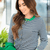 Pop of Color Striped Button Cardigan