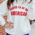 Proud To Be An American Ribbed Graphic Crewneck
