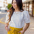 Puffed Half Sleeve Blouse