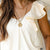 Ribbed Body Butterfly Trimmed Tank