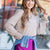 Ribbed Elegance Long Sleeve Blouse