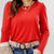 Ribbed Gathered Shoulder Long Sleeve Tee