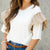 Ruffle Accented Sleeve Tee