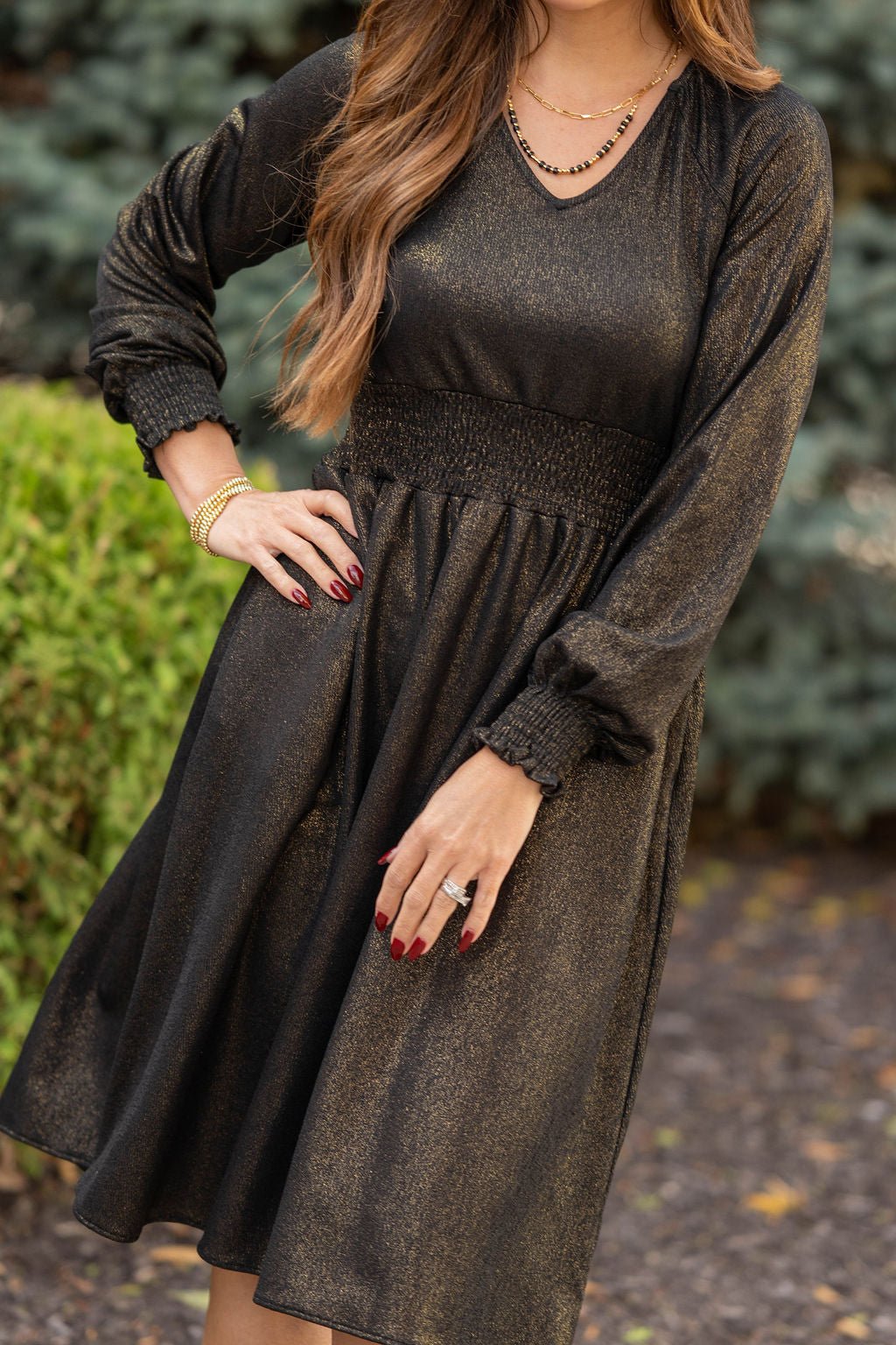 Save The Last Dance Long Sleeve Dress Black / M