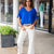 Scalloped Stitched Relaxed Pocket Blouse