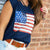 Sequined Flag Lightweight Knit Tank