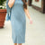 Short Sleeve Scuba Midi Dress