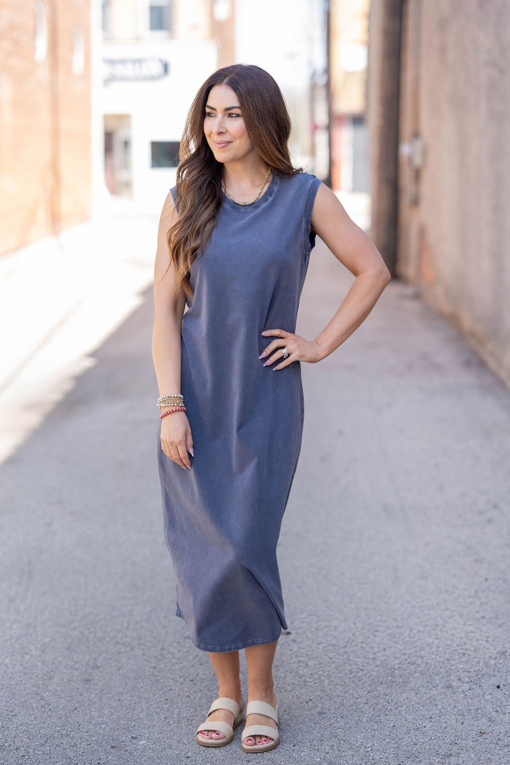Simply Yours Tank Midi Dress Slate / L