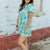 Sketched Floral Puff Sleeve Dress