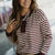 Solid Trim Striped Henley