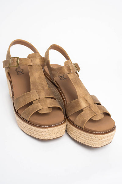 Something's Fishy Taupe Corky's Wedges