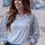 Spotted Heart Balloon Sleeve Blouse