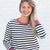 Striped Bold Trimmed Sweater