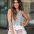 Striped Lace Bottom Tank