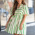 Striped Puff Sleeve Babydoll Dress
