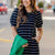 Striped Puff Sleeve Dress