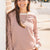 Striped Ribbed Trim Sweater