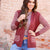 Striped Sleeve Blocked Cardigan