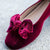 Sugar Rush Burgundy Velvet Corky's Flats