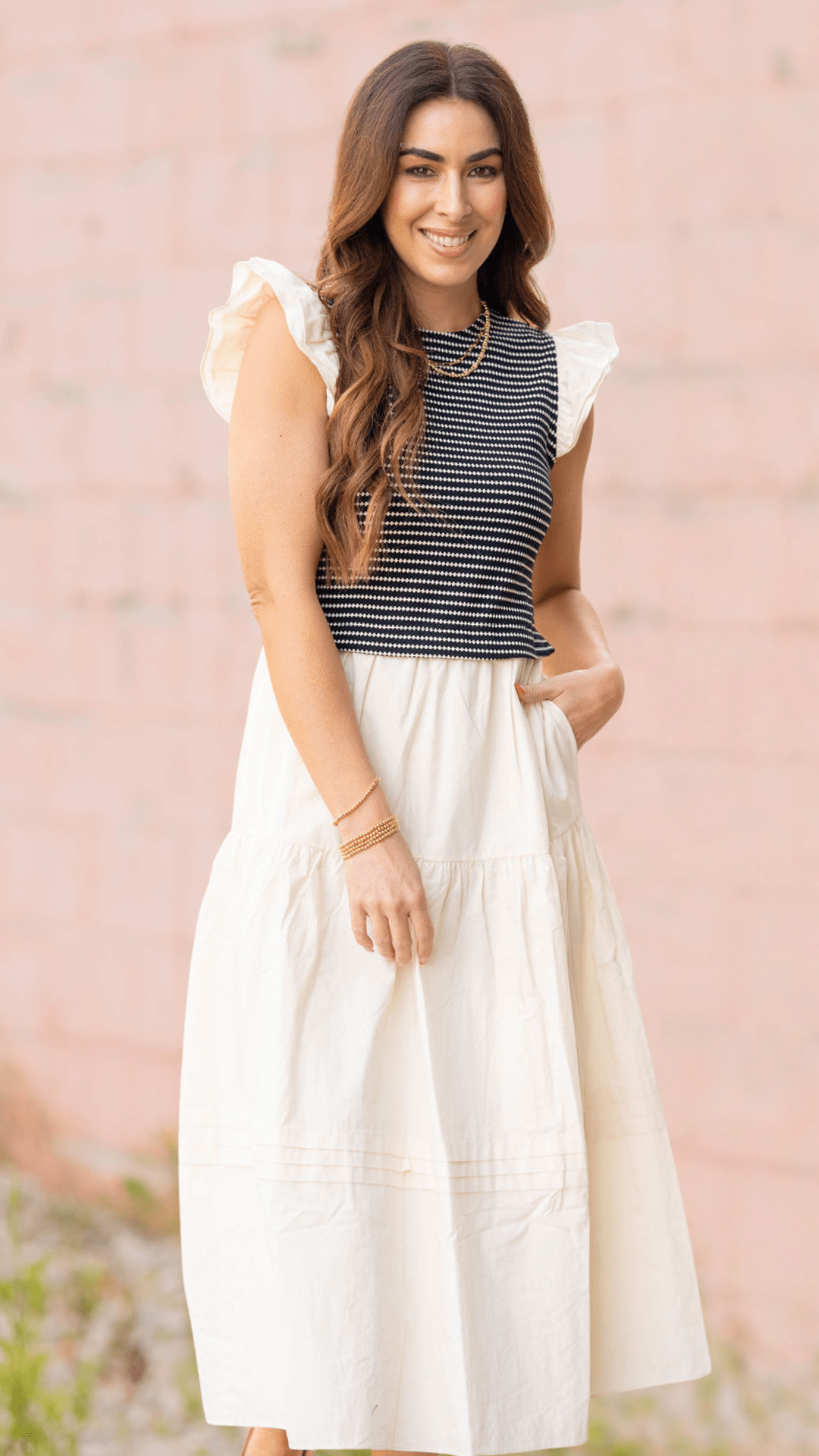Sunday Brunch Midi Dress Ivory / XL