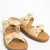 Take A Bow Gold Metallic Wash Sandals