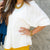 Textured Dot Button Top Peasant Blouse